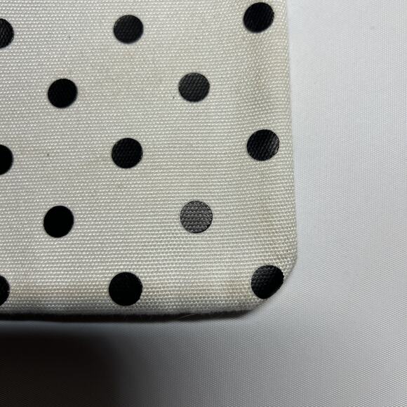 Kate Spade Black White Polka Dot Zipper Accessory Pouch Cosmetic Bag - Picture 5 of 8
